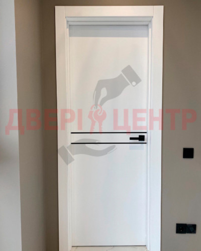 Фарбовані двері із алюмінієвими молдингами 4421 Фарбовані двері із алюмінієвими молдингами 4421