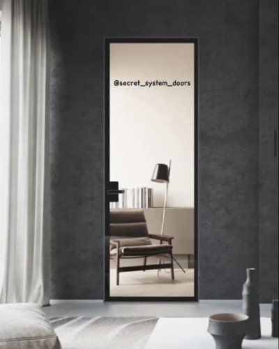 Двері прихованого монтажу із прозорим склом 2001-42