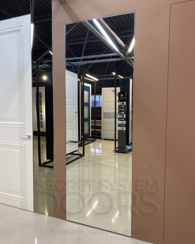 Двері прихованого монтажу із дзеркалом